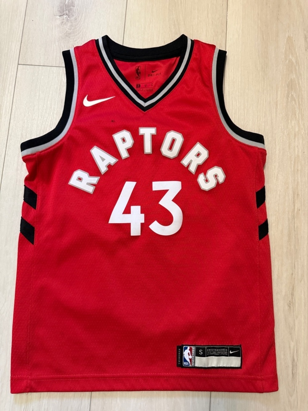 Nike NBA Kids Toronto Raptors #43 Jersey  Paskal Siakam (spot on front ) photo